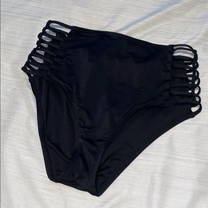 Black High Waisted Swimsuit Bottoms